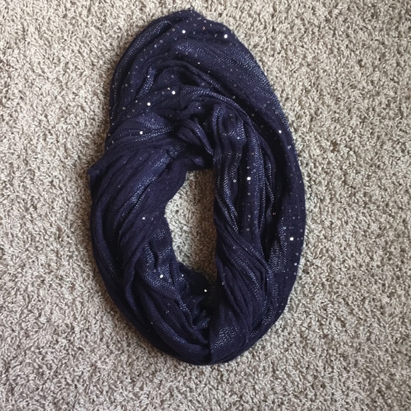 Accessories - Sequin, Dark Purple Infinity Scarf. One Size.